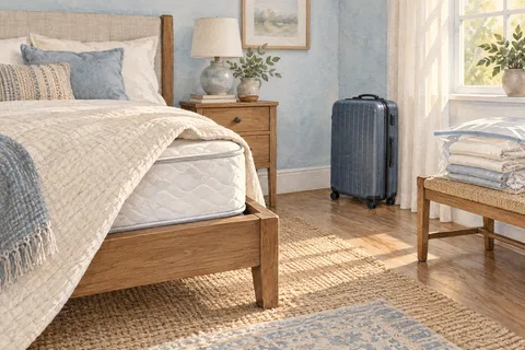 Illustrative bedroom and bedding